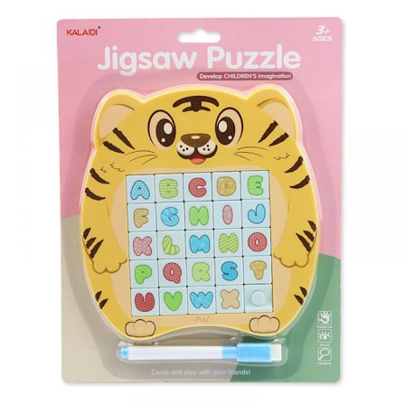 Magnetisk puslespill Nummerbokstav Magnetisk glidepuslespill Barns intelligens Diy magnetisk tegnebrett Liten tiger