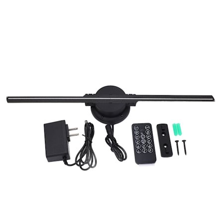3D-hologramventilator 256LED 400x400mm WiFi-fjernbetjening 3D-hologram projektor Reklameskærm 100‐240V Amerikansk stik
