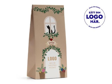 Presentpåse julkola 100g Home-egen hälsn - Lyreco - Profilsortiment - Julprodukter - Julprodukter