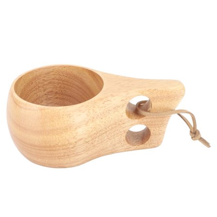 Nordisk stil træ tekop multifunktionelt håndtag krus til vin mælk kaffe 200ML dobbelt hul