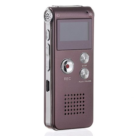 Dictaphone - Kannettava digitaalinen ääninauhuri - Ääninauhuri 8 Gt - Ääninauhuri - MP3-soitin - LCD-dictaphone (viininpunainen)