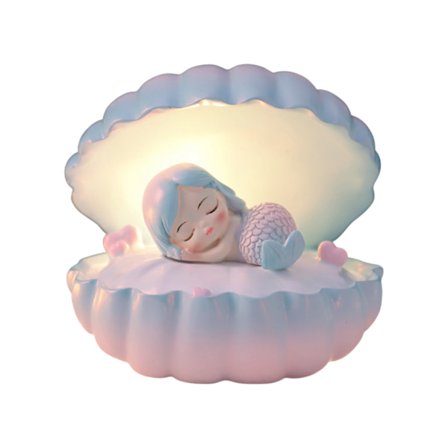 Seashell Mermaid Beach Themed Night Light, Bedside Table Night La