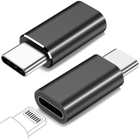 2025 Seneste Model 60W Lightning Hun til USB C Han Adapter Type C Hurtig Oplader (3 Pak) Konverterkabel Opladningsledning Konnektor til Apple