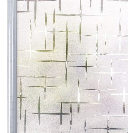 Yksityisyyden suoja huurrettu ikkunakalvo ristikuvio 90x200CM, itseliimautuva lasin huurrettu kalvo staattinen tarttuva anti-UV ei liimaa 