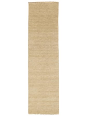 Piccolo Handloom Fringes Tappeto - Beige Crema 80X300 Lana, In Stile Moderno