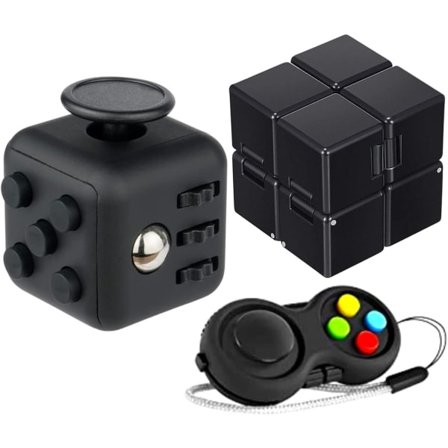 3 stk. Fidget Toy Bundle til ultimativ stressaflastning, Infinity Cube og Controller - Perfekt kontorgave til børn