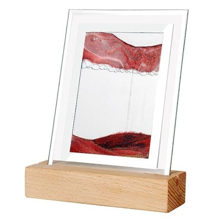 Sandkunst Bevegelig Nattlampe Håndverk Kvikk Sand 3D Landskap Flytende Sand Bilde Timeglass Gave LED Tab