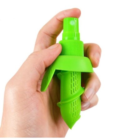 4 st gröna manuella apelsinjuice-pressar citron spray mist apelsin fruktjuice-press spray sallad färsk smak kök matlagningsverktyg