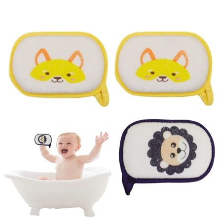 3 stk Baby Bath Sponge Soft Foam Cleanser Cartoon Style4 KLB