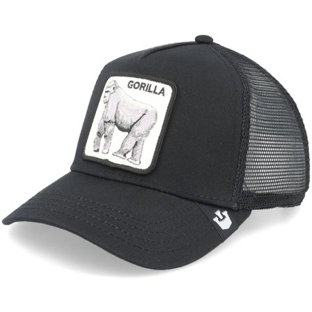 Goorin Bros. - Black trucker Czapka Z Daszkiem - The Gorilla Black Trucker @ Hatstore