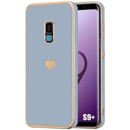 Coque - Samsung - Galaxy S9 Plus - Silikon Stötterskydd - Hjärtmönster - Blå