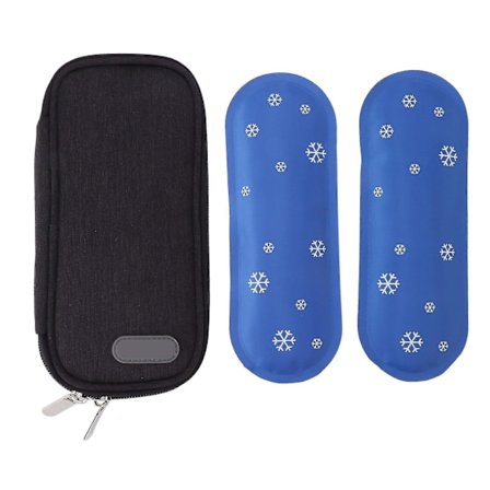 Insulin Kylväska Kylfodral Med 2 Kylklampar Portabel Medicinsk Kylväska Isolering Väska kompatibel med Utomhusresor-B1