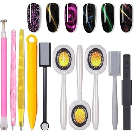 Nail Art Tools Magnet Pens, 10 Pieces Nail Magnetic Stick Tool Set,
