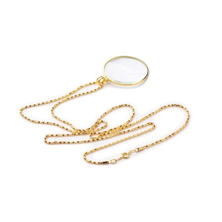 5x Förstoringsglas Halsband Metall Läsförstoringsglas