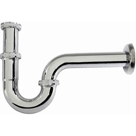 Vannlås, servant, vannlås i rustfritt stål, rørvannlås, krom rørvannlås