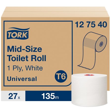 TORK Toalettpapper Universal T6 1-lag 27/fp - Lyreco - Städ och hygien - Toalettpapper och torkpapper - Toalettpapper - rulle