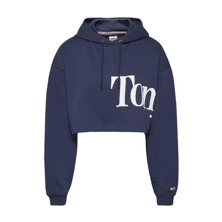 Tommy Hilfiger Super crop hoodie Blå, Dame