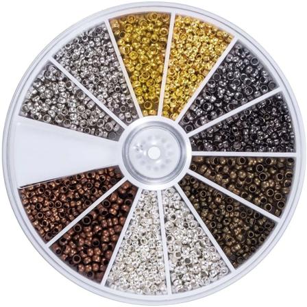 2250 stk Tube Crimp Beads 2mm 2,5mm Blandet armbånd - Perfet