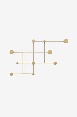 Hanah Home - Väggkrok i metall - Bertha - Guld - Småförvaring - Från Homeroom