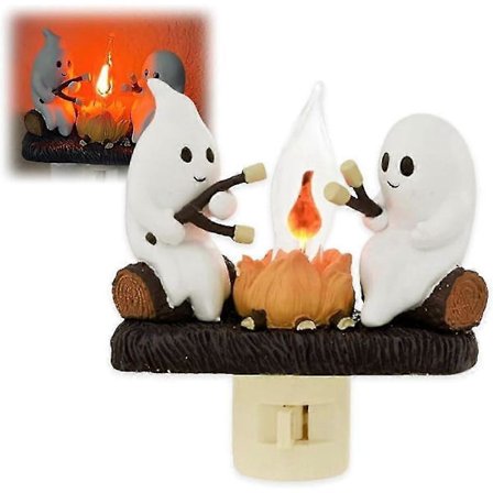 Ghost Bål Natlampe, 2024 Ghost Bål Flakkende Natlampe, Ghost Bål Natlys, Ghost Natlys Stik