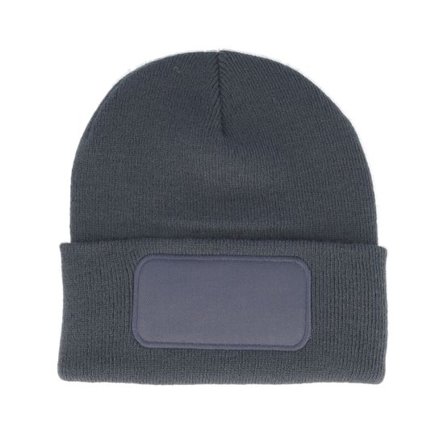 Beechfield - Grå cuff Beanie - Graphite Grey Original Patch Cuff @ Hatstore