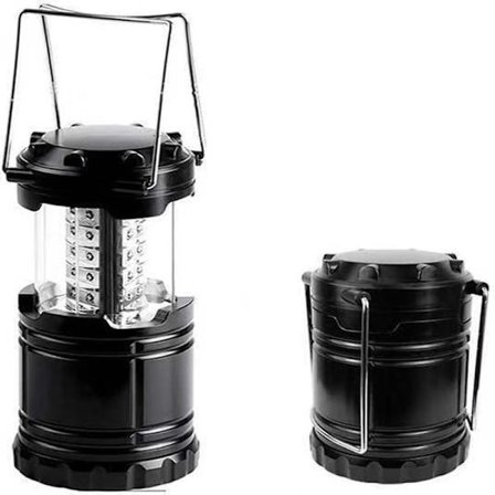 Batteridriven hopfällbar campinglykta - 270 Lumen LED-lampa för tält, vandring & nödsituationer, portabel & kompakt