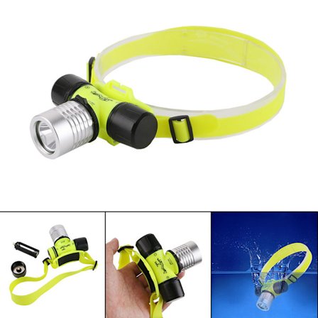 2400 lumen Xml T6 Led 3-läges Vattentät Dyk Huvudlampa, ZQKLA