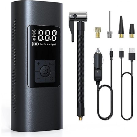 Trådlös däckpump sladdlös uppladdningsbar, 6000mah batteri däckpump 150 Psi bilpump elektrisk cykelpump handhållen mini luftpump kompressor