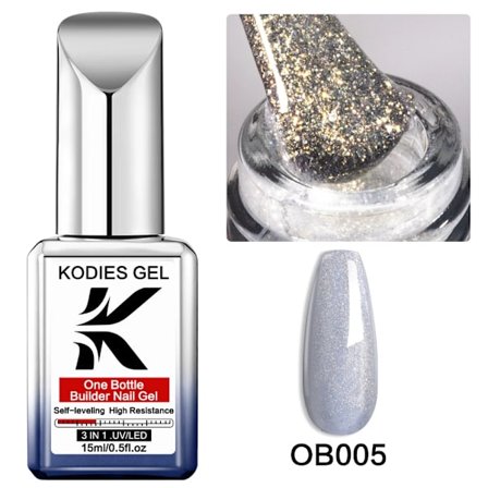 KODIES GEL Byggargel för Naglar i Flaska Mjölkrosa 15ML Borste på Byggarförlängningsgel Polish Soak Off Fransk Manikyr Hård Gel