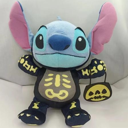 DISNEY SEASONAL Stitch som et skjelett Halloween Stor 15-tommers plysj utstoppede dyrebarneleker til gave til fans style 4