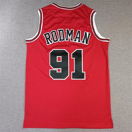 Store Black Friday Tilbud! Ny 2023 Basketballtrøje #91 Pippen Rodman T-shirt style 3