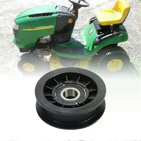 Drivrem och V-spännrulle platt remskivesats kompatibel med John Deere 102 105 108 125 145 Ersätter GX20006 GX20286 GX20287