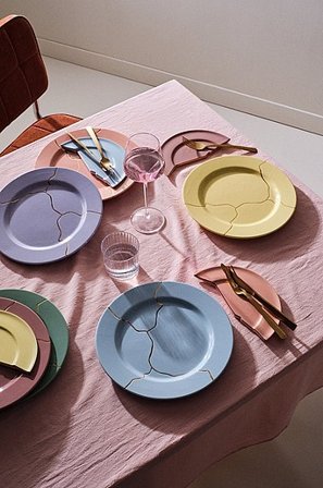 Jotex - Shattered Plates Teller Im 6er-pack ø 27 Cm Mehrfarbig - THE - Kaufe Teller bei Jotex