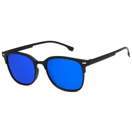 Black Clubmaster solbriller Blått glass + senil ledning