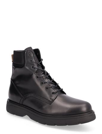 Jacob_Halb_Lt Støvletter Med Snøring Svart BOSS