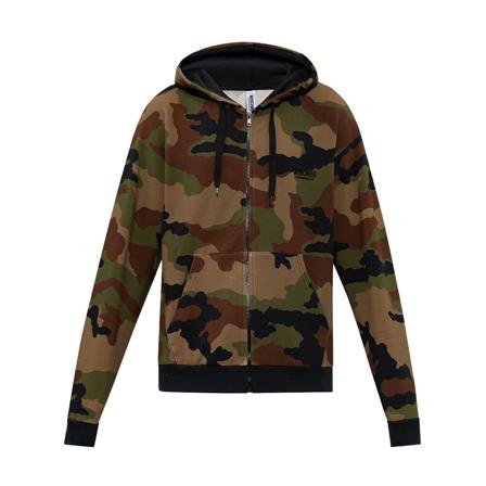 Moschino Hoodie with camo print , Bruin , Heren , Maat: XS