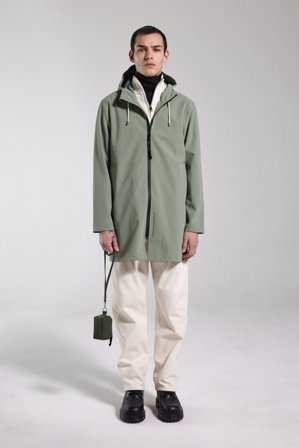 Stockholm Lightweight Zip Matte Raincoat Comet