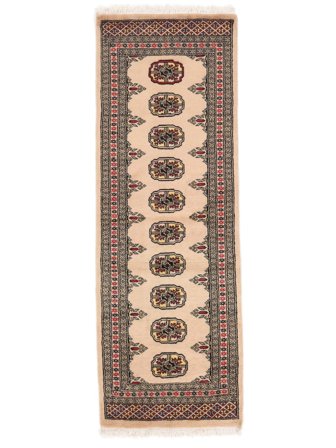 Hand Knotted Pakistan Bokhara 2Ply Rug 65X187 Wool Brown/Orange Small