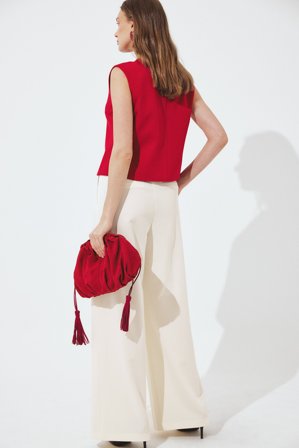 Pelin x NA-KD weite Hose mit hoher Taille - Hosen mit hoher Taille - Beige - EU 44