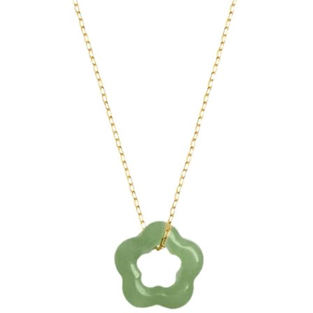 Naturligt Hetian Jade Halsband Ihåligt Utskuret Plommonblomshänge Halsband Enkelt Nyckelbenshalsband Fint Chokerhalsband