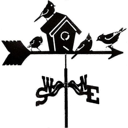 Vindflöjel i metall för trädgård och utomhusmiljöer