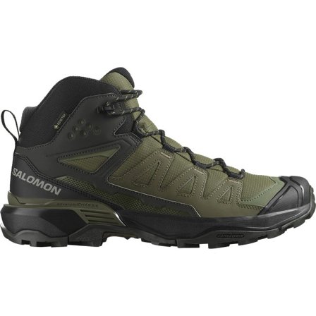 Salomon - Pánské turistické boty X Ultra 360 Mid Gore-tex - Olive Night / Black / Peat