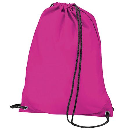BagBase Budget Vattentålig Sport Gymsac Dragsnöre Väska (11 Fuschia One Size