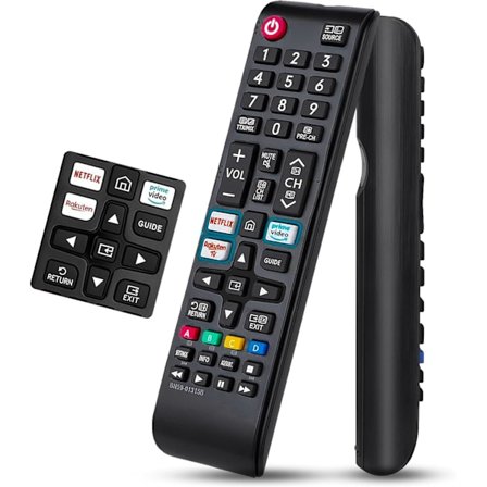 Kompatibel med Samsung BN59-01315D Smart TV Fjärrkontroll med Netflix/Prime Video/Rakuten TV Knapp,
