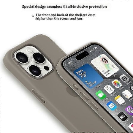Til iPhone 15 Pro Cover Kompatibelt med Magsafe Flydende Silikone Telefon Bagside Cover [induktions Popover](h})