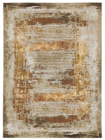 Washable Indoor/Outdoor Rug Abstract Gillian Gold/Multicolor Oeko-Tex