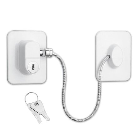 Kylskåpslås Fryslås med 2 Nycklar för Barnsäkerhet Kylskåpslås