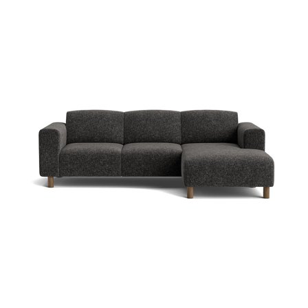 Toledo chaiselong sofa, højrevendt - Genesis Antracit - 238x152x78 - Sofa, chaiselong