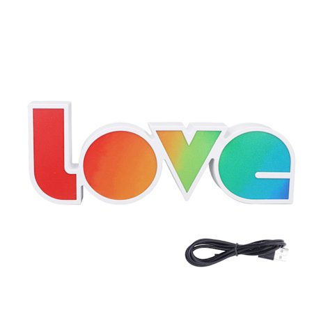 Love Letter LED Neon Lampe Dekorativ Natlampe til Soveværelse Bryllupsfest