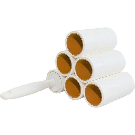 Tahmea tela, 6 täyttöpakkausta, 1 varsi ja 6 erittäin tahmeaa telaa vaatteille, sohvalle, sängylle ja matolle, tahmea tela lemmikkien karvoille, 